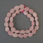 Pink Quartz Beads, Faceted, 10–12×10 mm, 40 cm on thread
