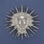 Brooch-pendant Yarilo silver metal 59mm+