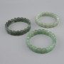 Nephrite bracelet with smooth links, 14×10 mm, 18 cm stretch bracelet