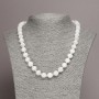 Adularia Necklace with Smooth Beads, 10 mm Diameter +/-, 45 cm Length +/-
