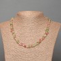 Beaded Necklace with Toned Quartz Assorted, Teardrop Shape, Bead Size 7×3 mm, Length 48 cm